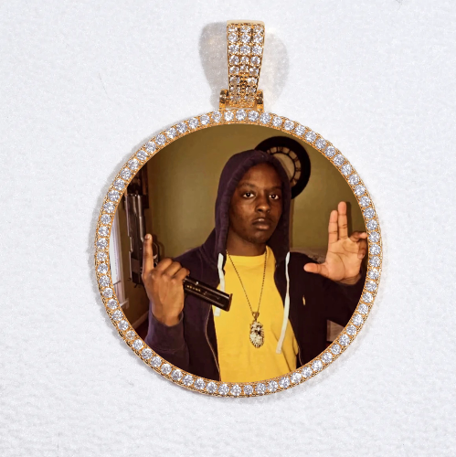 MEDIUM 3D CIRCLE CUSTOM PICTURE PENDANT