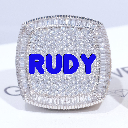 CUSTOM LETTER 3D ICED RING