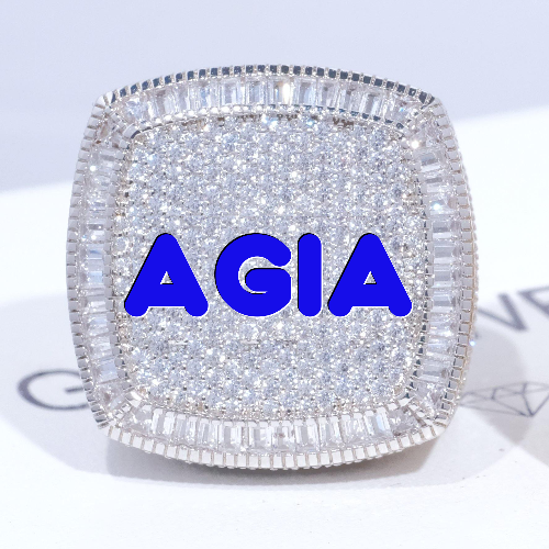 CUSTOM LETTER 3D ICED RING