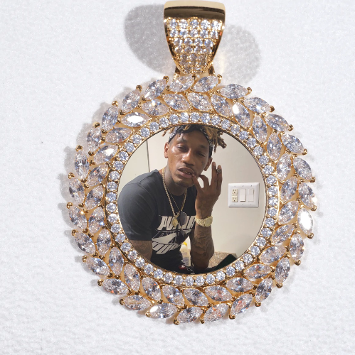 Large 3D Wheat Ear Custom Picture Pendant