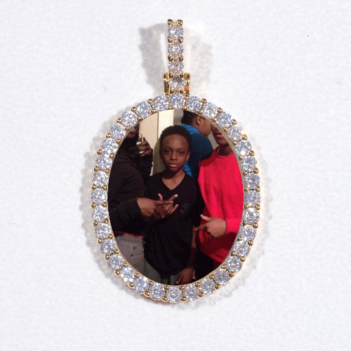 3D Oval Custom Picture Pendant
