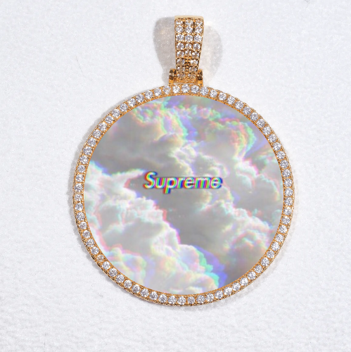 MEDIUM 3D CIRCLE CUSTOM PICTURE PENDANT