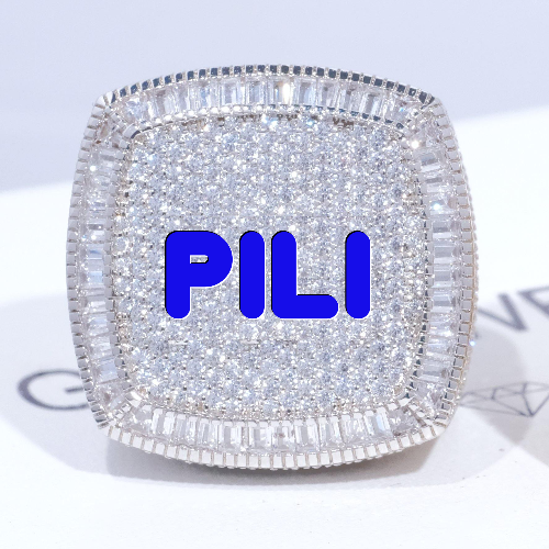 CUSTOM LETTER 3D ICED RING