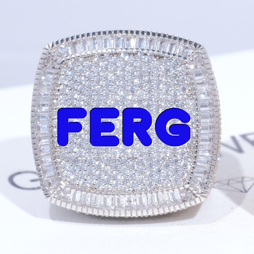 CUSTOM LETTER 3D ICED RING