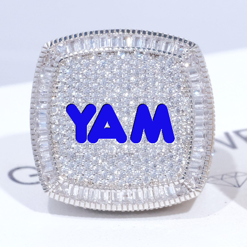 CUSTOM LETTER 3D ICED RING