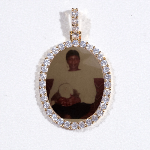 3D Oval Custom Picture Pendant