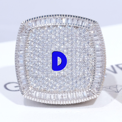 CUSTOM LETTER 3D ICED RING