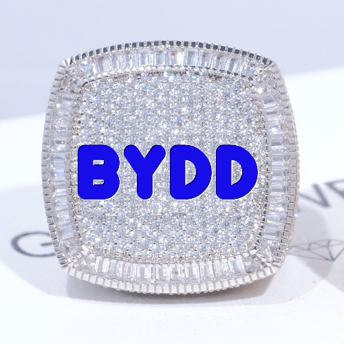 CUSTOM LETTER 3D ICED RING