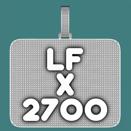 CUSTOM LETTER NECKLACE 3D BIG SQUARE