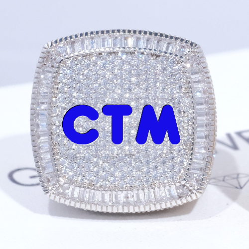 CUSTOM LETTER 3D ICED RING