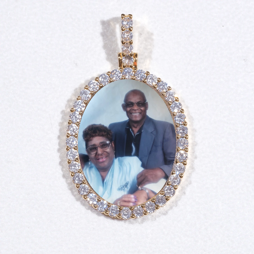 3D Oval Custom Picture Pendant