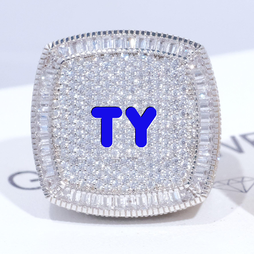 CUSTOM LETTER 3D ICED RING