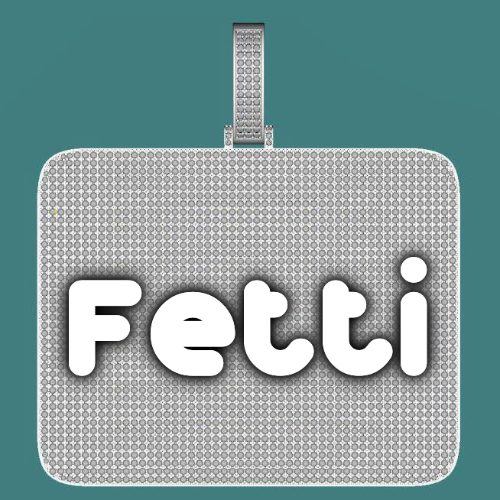 CUSTOM LETTER NECKLACE 3D BIG SQUARE