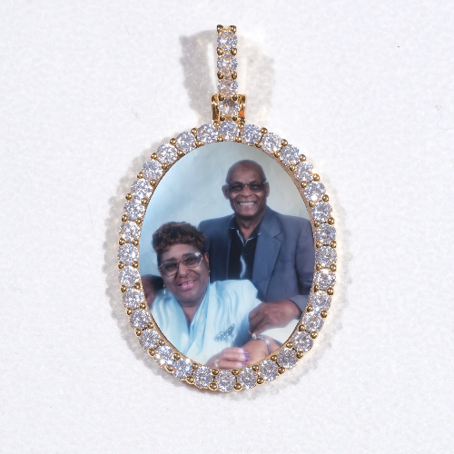 3D Oval Custom Picture Pendant