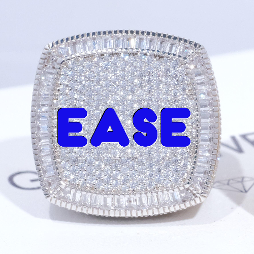 CUSTOM LETTER 3D ICED RING