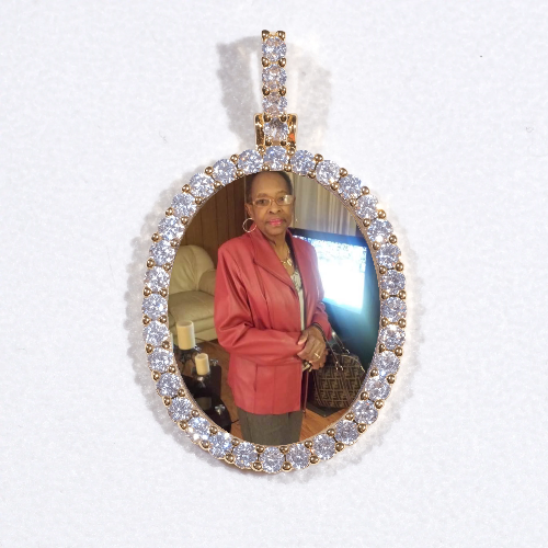3D Oval Custom Picture Pendant