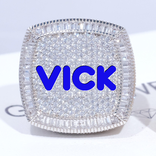 CUSTOM LETTER 3D ICED RING
