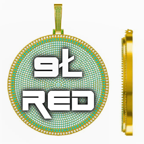 CUSTOM LETTER NECKLACE 3D BIG DISC