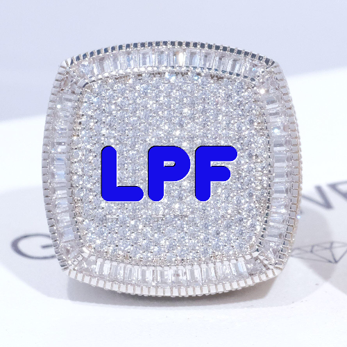 CUSTOM LETTER 3D ICED RING