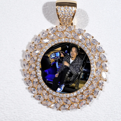 Large 3D Wheat Ear Custom Picture Pendant