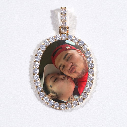 3D Oval Custom Picture Pendant