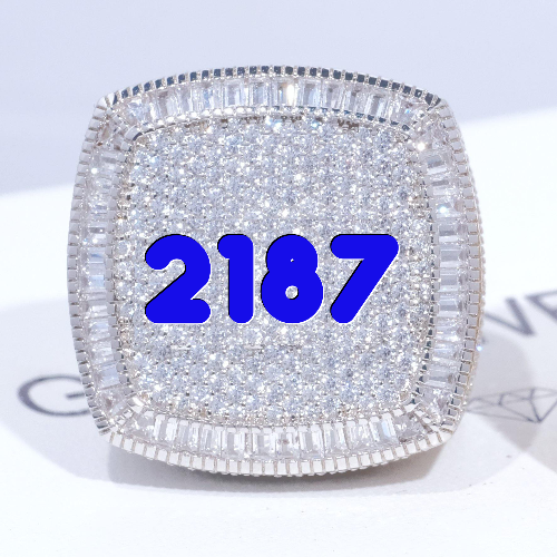 CUSTOM LETTER 3D ICED RING