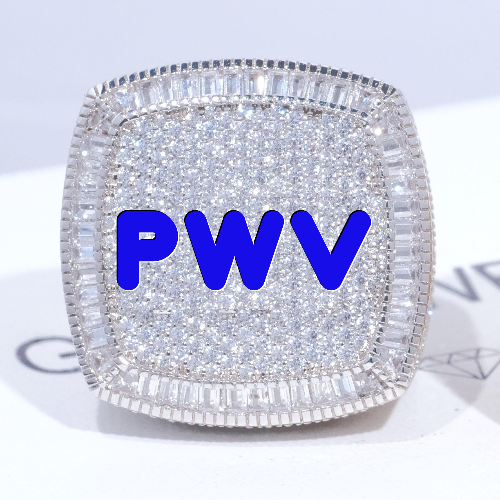 CUSTOM LETTER 3D ICED RING