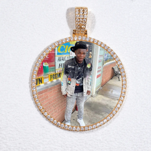 MEDIUM 3D CIRCLE CUSTOM PICTURE PENDANT