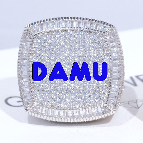 CUSTOM LETTER 3D ICED RING