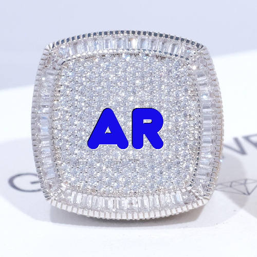 CUSTOM LETTER 3D ICED RING