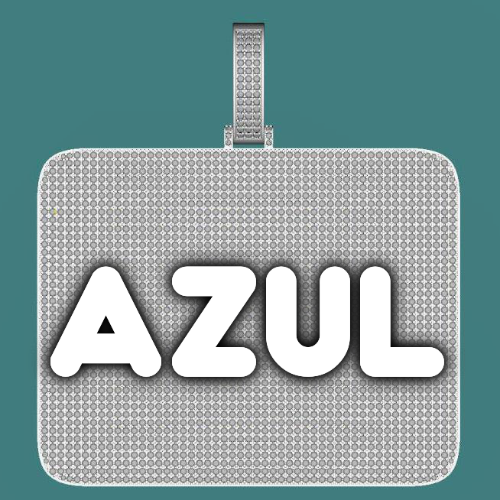CUSTOM LETTER NECKLACE 3D BIG SQUARE