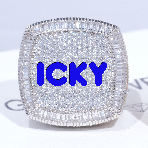 CUSTOM LETTER 3D ICED RING