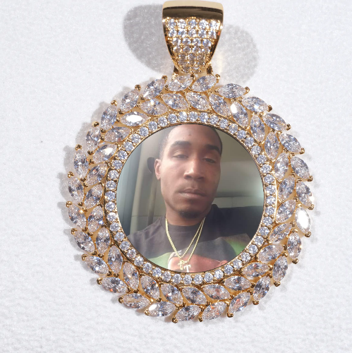 Large 3D Wheat Ear Custom Picture Pendant