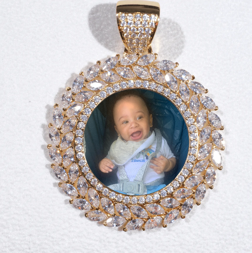 Large 3D Wheat Ear Custom Picture Pendant