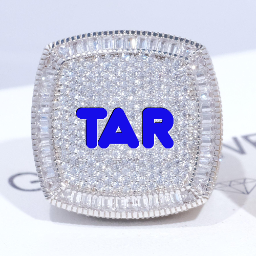 CUSTOM LETTER 3D ICED RING