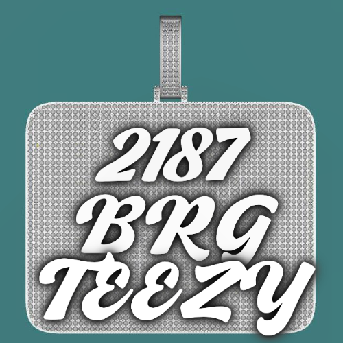 CUSTOM LETTER NECKLACE 3D BIG SQUARE