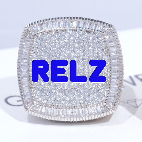 CUSTOM LETTER 3D ICED RING