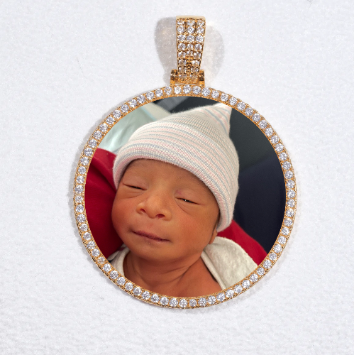 MEDIUM 3D CIRCLE CUSTOM PICTURE PENDANT