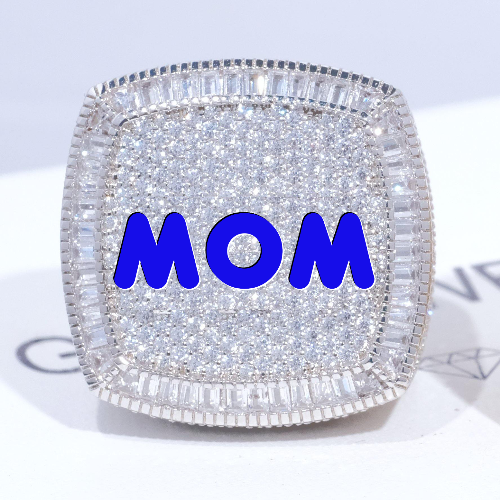 CUSTOM LETTER 3D ICED RING
