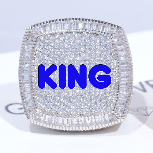 CUSTOM LETTER 3D ICED RING