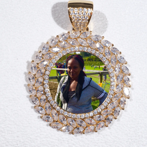 Large 3D Wheat Ear Custom Picture Pendant