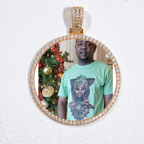 MEDIUM 3D CIRCLE CUSTOM PICTURE PENDANT