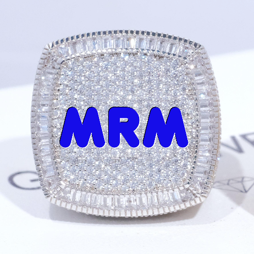 CUSTOM LETTER 3D ICED RING