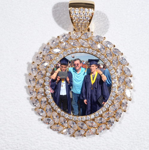 Large 3D Wheat Ear Custom Picture Pendant