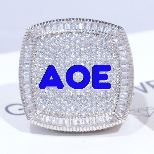 CUSTOM LETTER 3D ICED RING