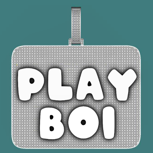 CUSTOM LETTER NECKLACE 3D BIG SQUARE