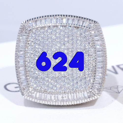 CUSTOM LETTER 3D ICED RING
