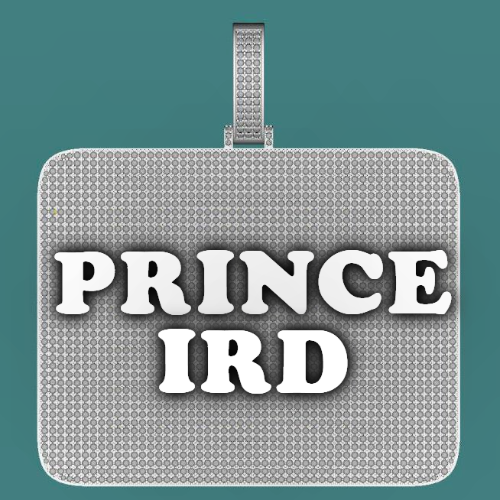 CUSTOM LETTER NECKLACE 3D BIG SQUARE