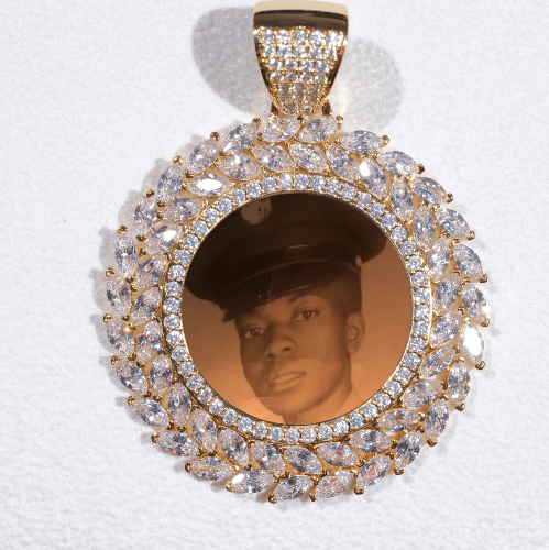 Large 3D Wheat Ear Custom Picture Pendant