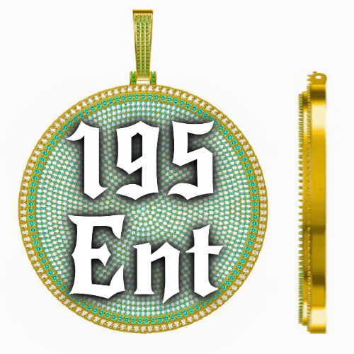 CUSTOM LETTER NECKLACE 3D BIG DISC